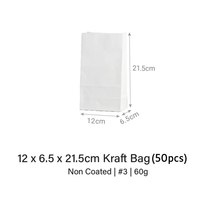 12 x 6.5 x 21.5cm Kraft Bag (50pcs)