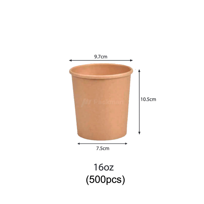 16oz Kraft Soup Tub (500pcs)