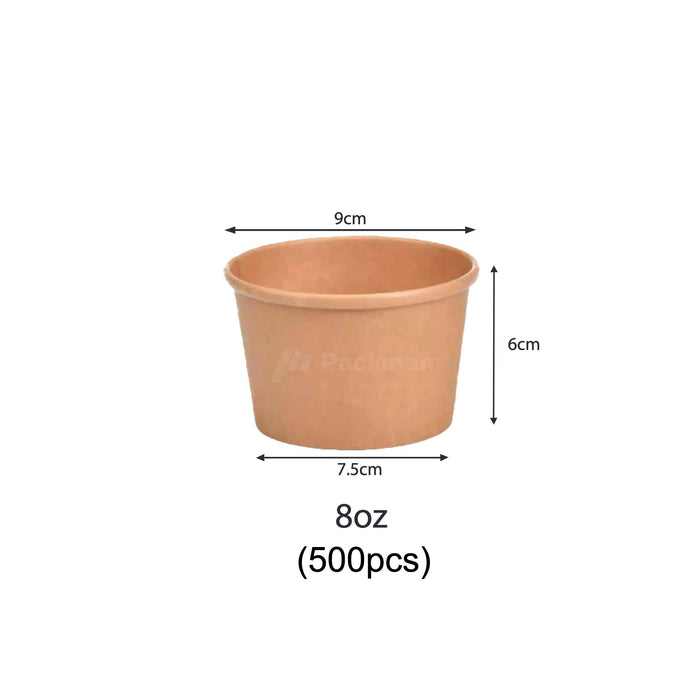 8oz Kraft Soup Tub (500pcs)