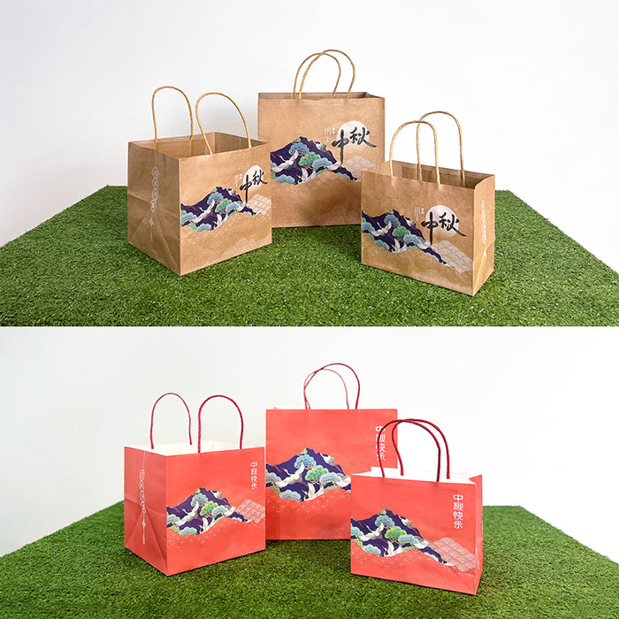 Red Mid Autumn Festival Paper Bag (100pcs)