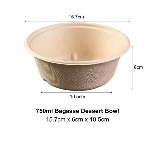 Bagasse Bowl 750ml