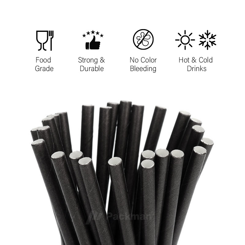 Black Paper Straw (300pcs)