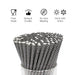 Black Chevron Striped Paper Straw