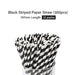 Black Stripe Paper Straw