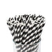 Black Stripe Paper Straw 