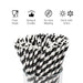 Black Stripe Paper Straw