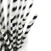 Black Stripe Paper Straw