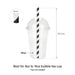 Black Stripe Paper Straw