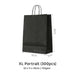 Black XL Portrait Paper Bag 