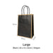 Black with Brown Border Paper Bag