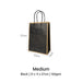 Black with Brown Border Paper Bag