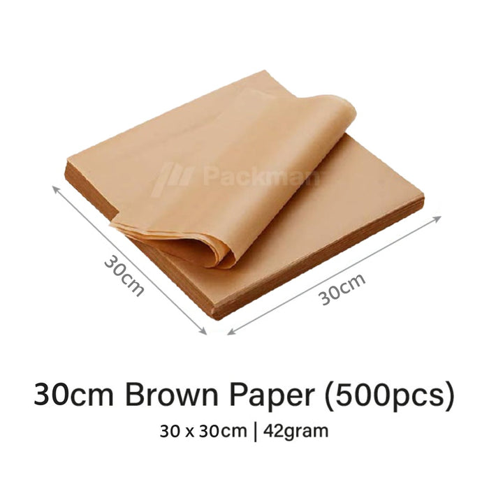 Brown Square Burger Paper