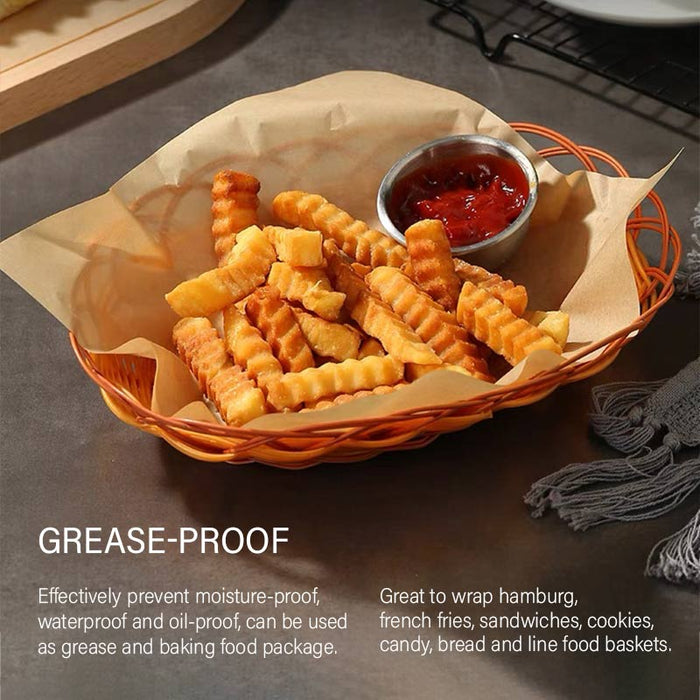 Brown Square Burger Paper