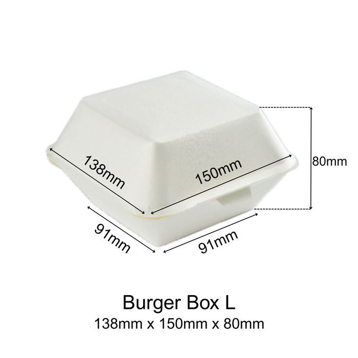 Burger Box White-Large