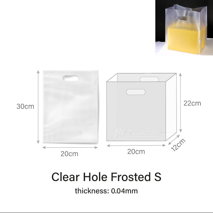 Clear Hole Frosted Carrier Bag