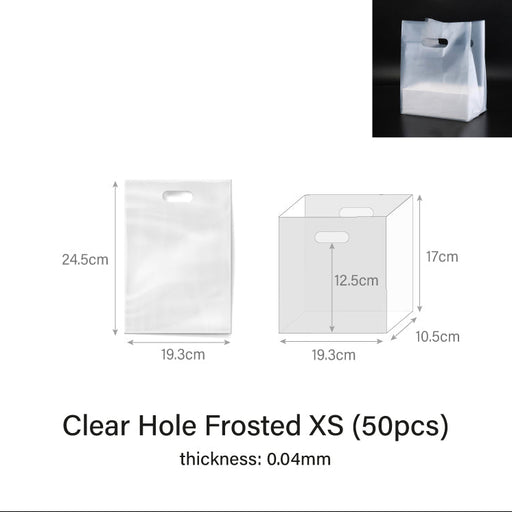 Clear Hole Frosted Carrier Bag
