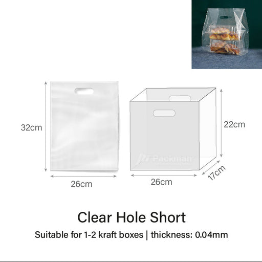 Clear Hole Short / Tall Carrier Bag