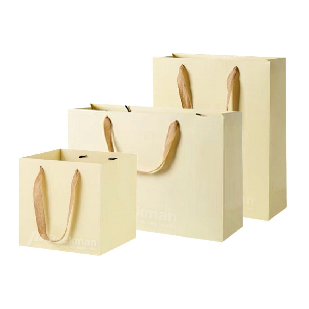 Creme Square Paper Bag