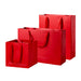 Coloured Rope Red Paper Bag 