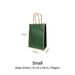 Deep Green with Brown Border Paper Bag 