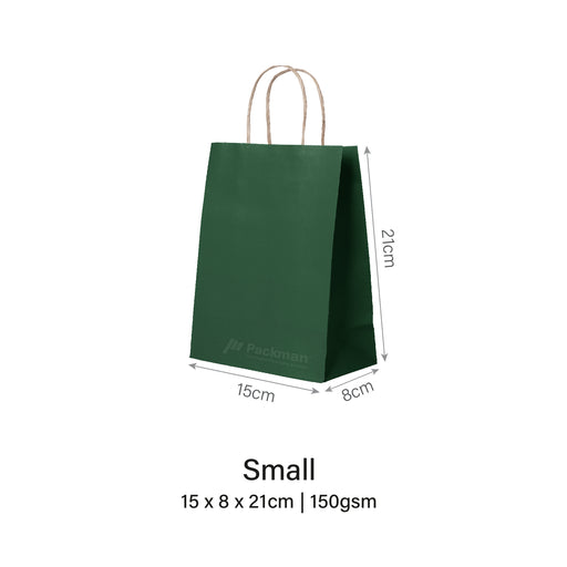 Deep Green Paper Bag 