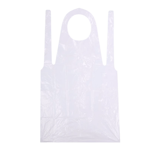 Disposable plastic apron