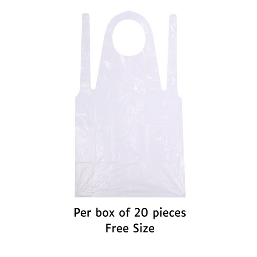 Disposable plastic apron