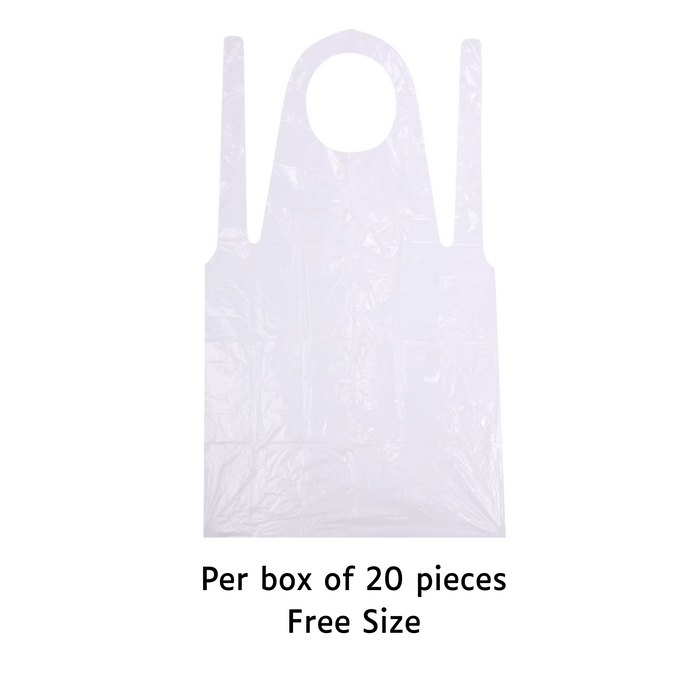 Disposable plastic apron