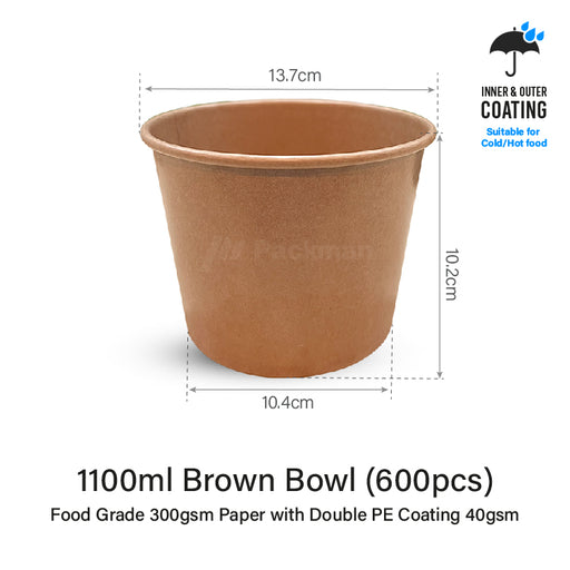 Double-Coated Kraft Bowl