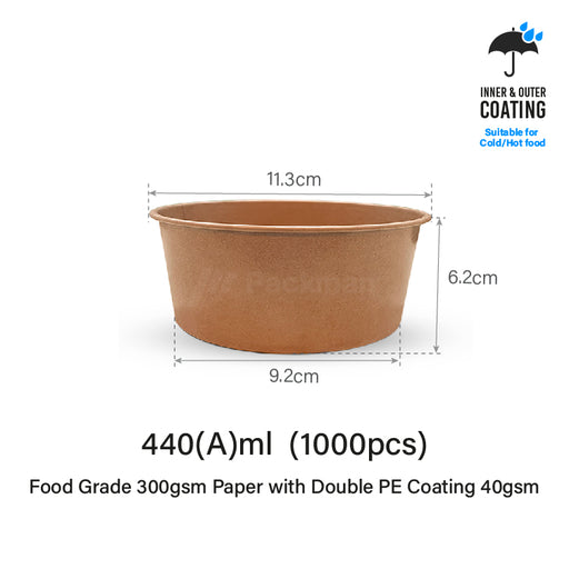 Double-Coated Kraft Bowl