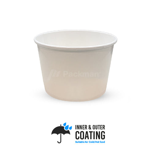 Double-Coated White Kraft Bowl