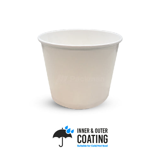Double-Coated White Kraft Bowl