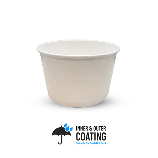 Double-Coated White Kraft Bowl