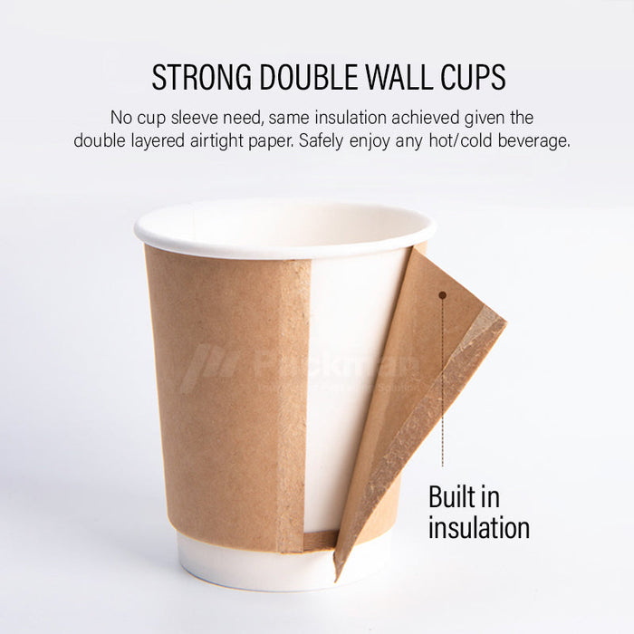 12oz Double Wall White Paper Cup (500pcs)