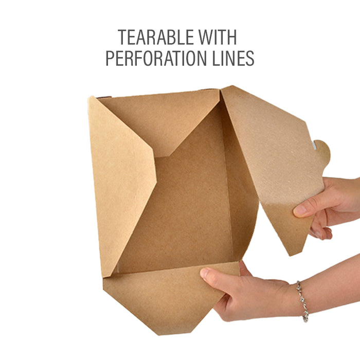 1200ml 2-Compartment Kraft Bento Box (200pcs)