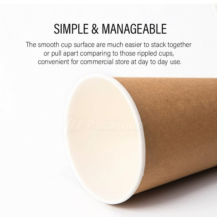 8oz Double Wall White Paper Cup (1,000pcs)