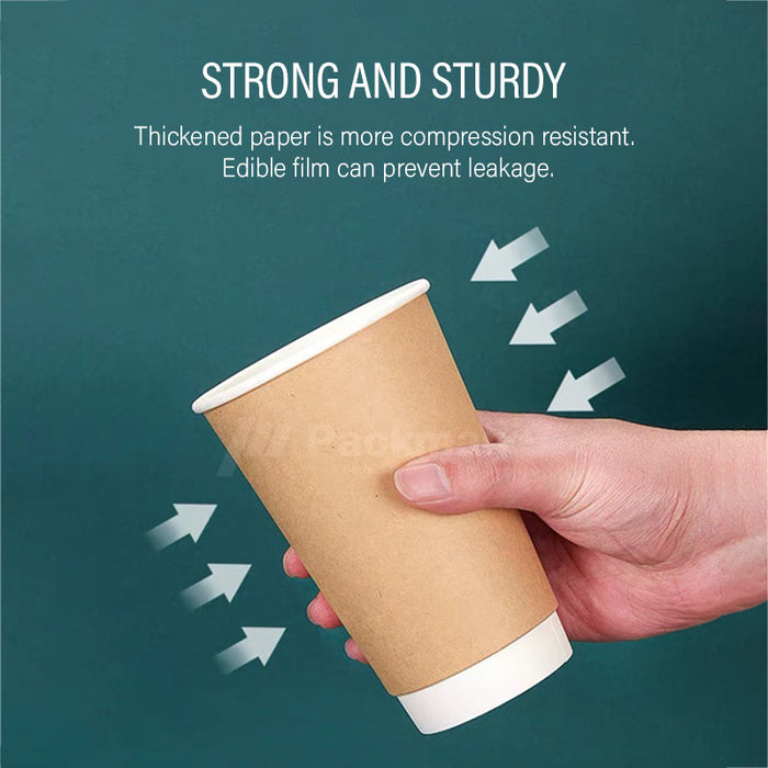 12oz Double Wall White Paper Cup (500pcs)