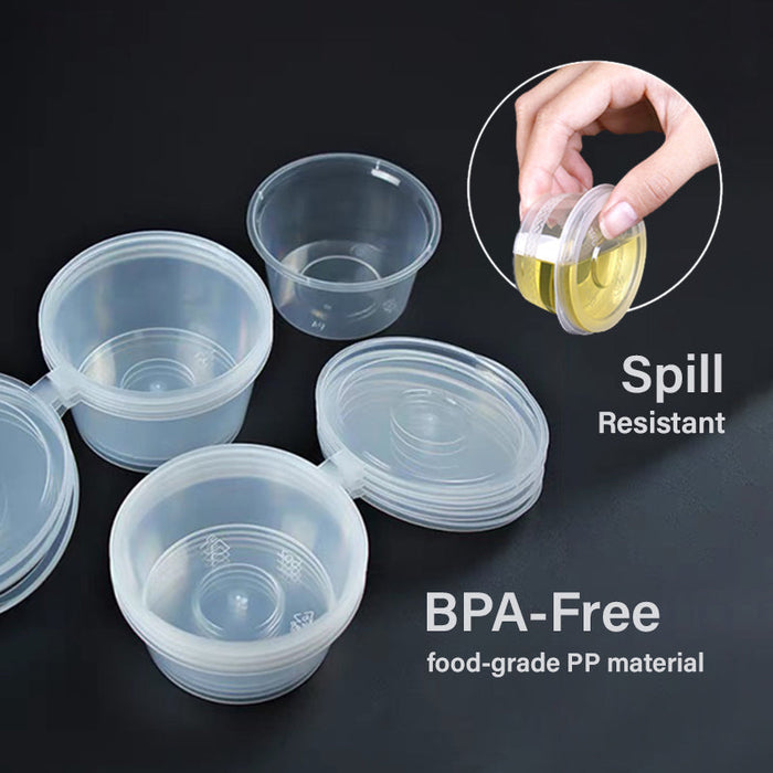 1.5oz Plastic Sauce Cup with Lid (1000pcs)