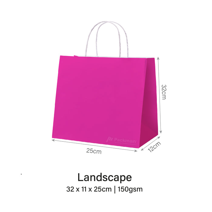 Fuchsia Pink Paper Bag