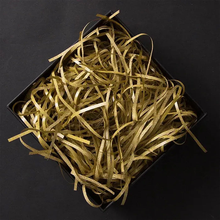 Glitter Dark Gold Raffia Shredded Paper (100g)