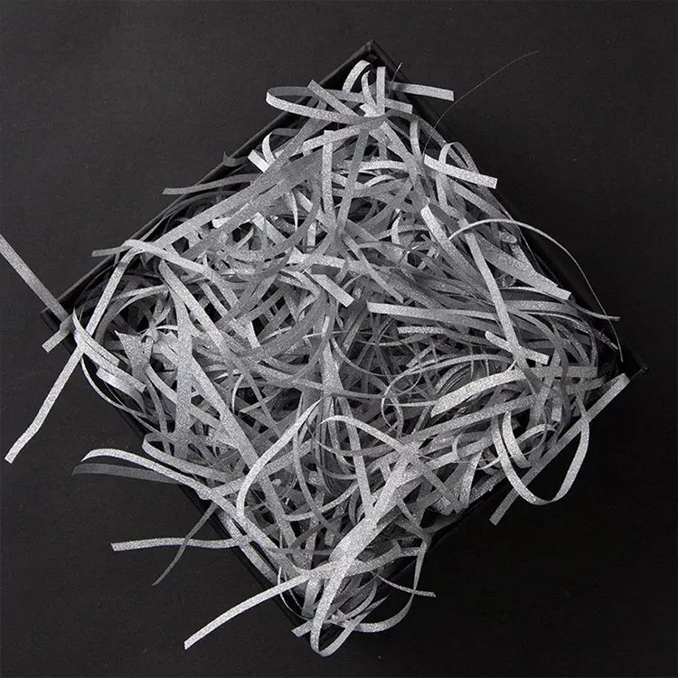 Glitter Silver Raffia Shredded Paper (100g)