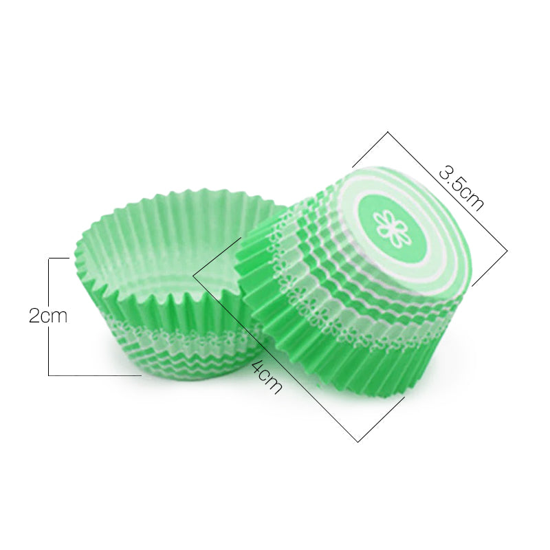 Green Ribbon Paper cup Liners (300pcs)