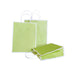 Green with White Border Paper Bag