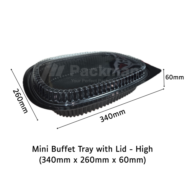 Mini Buffet Tray with Lid - High (100pcs)