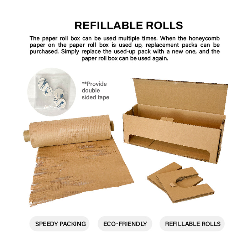 Honeycomb Packing Paper Roll Box / Local Stock Singapore — Packman