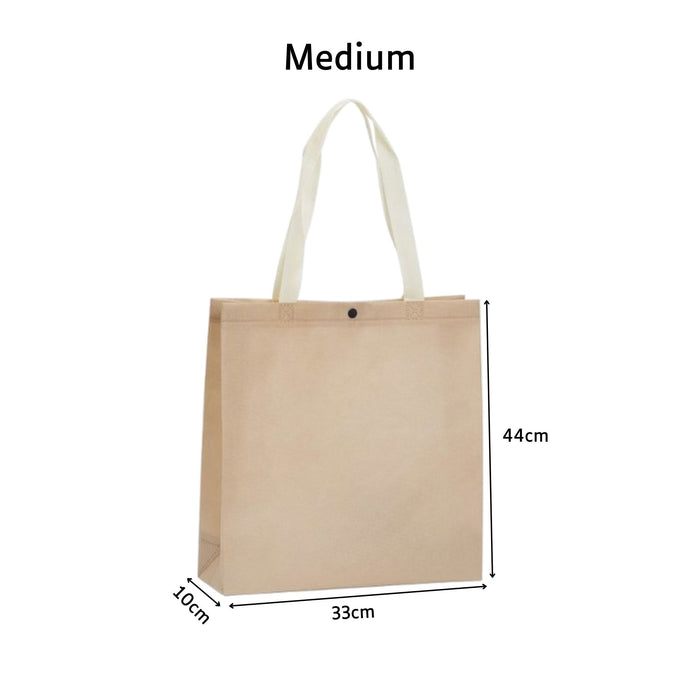 M Khaki Woven Bag +Button (250pcs)