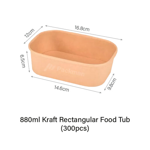 Kraft Rectangular Tub