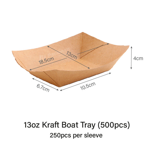 Kraft boat tray 