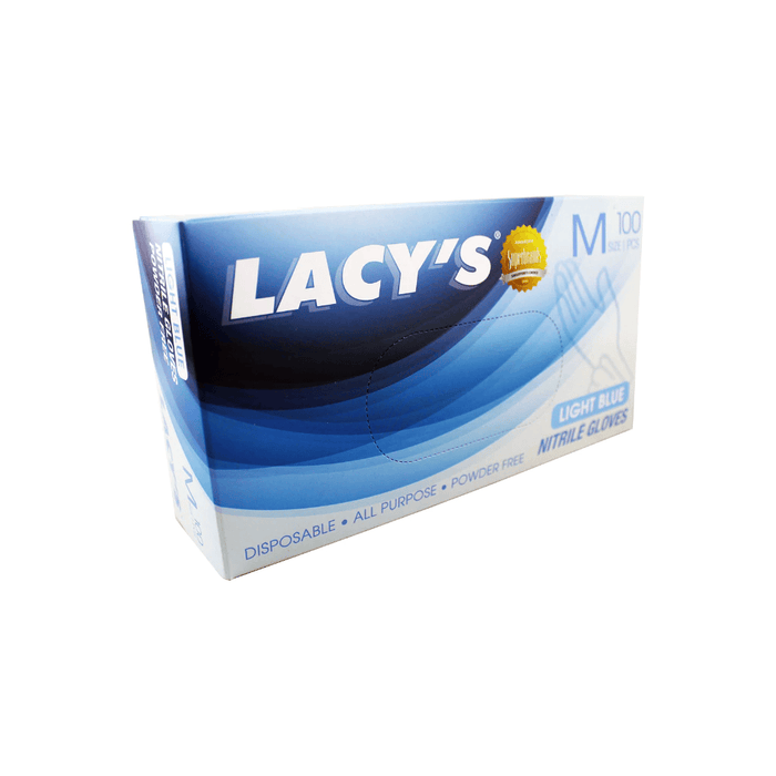 LACY’S Latex Disposable Nitrile gloves(S,M,L,XL available) Powder-free Thick material