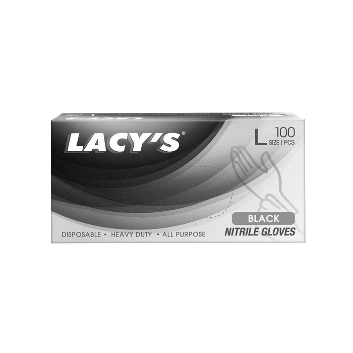 LACY’S Latex Disposable Nitrile gloves(S,M,L,XL available) Powder-free Thick material